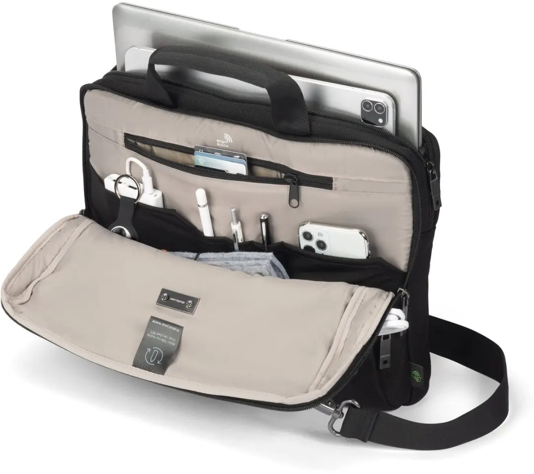 Dicota Slim Case FIVE D32172-RPET Notebooktas 14" - Zwart - afbeelding 6 van 6