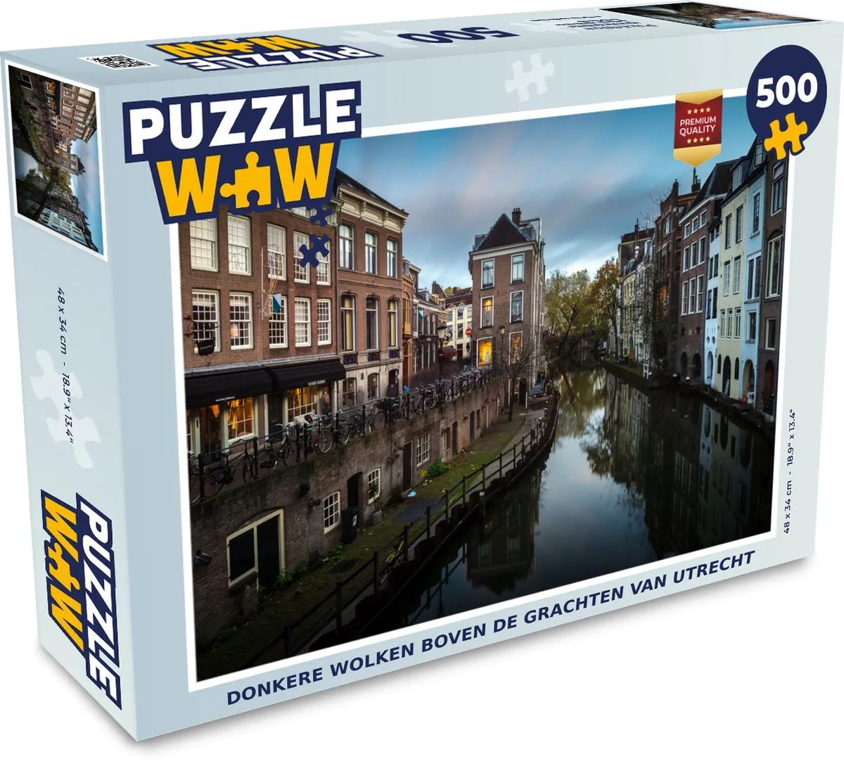 PuzzleWow Wolken Water Utrecht Legpuzzel 500 Stuks - Multicolor
