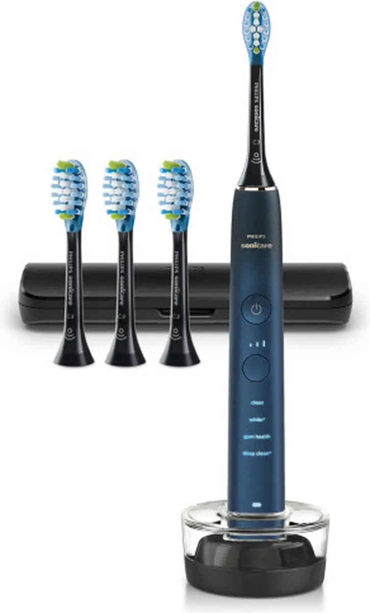 Philips Sonicare DiamondClean 9000 HX9911/89 Oplaadbare Tandenborstel - 4 Stuks - Black/Blue