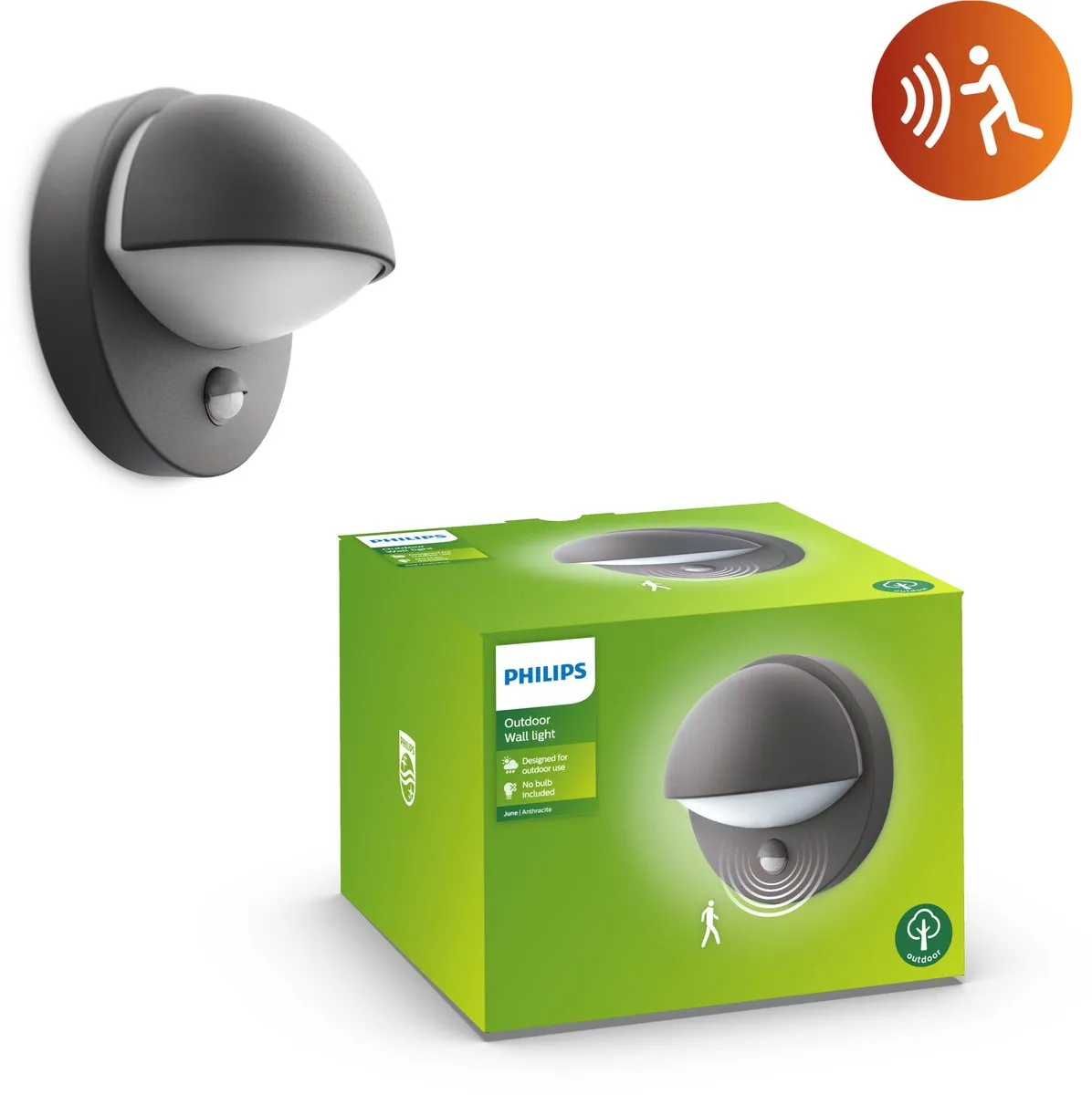 Philips June Buiten Wandlamp met Sensor