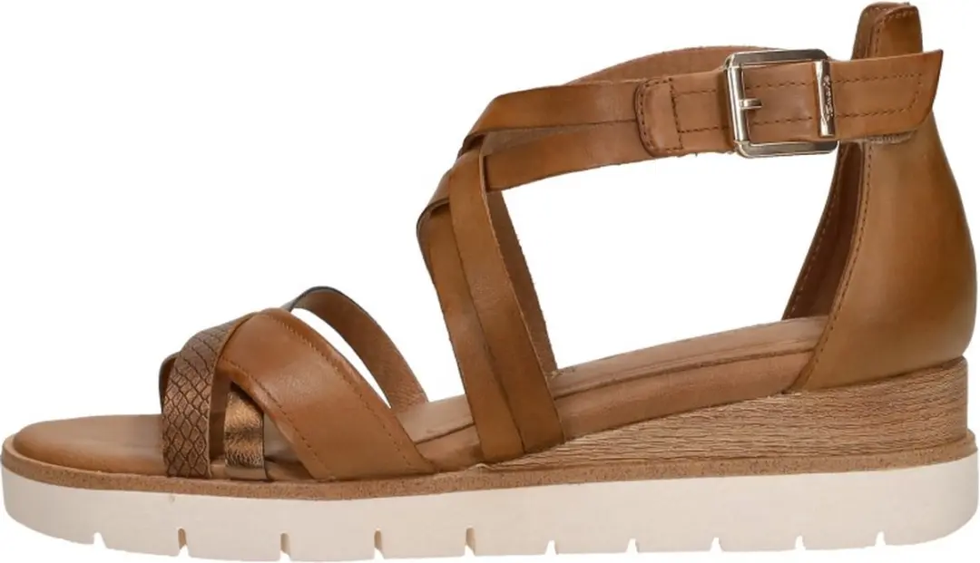 Tamaris Sandalen Plat Sandalen Plat - Cognac - Maat 38 - afbeelding 3 van 6