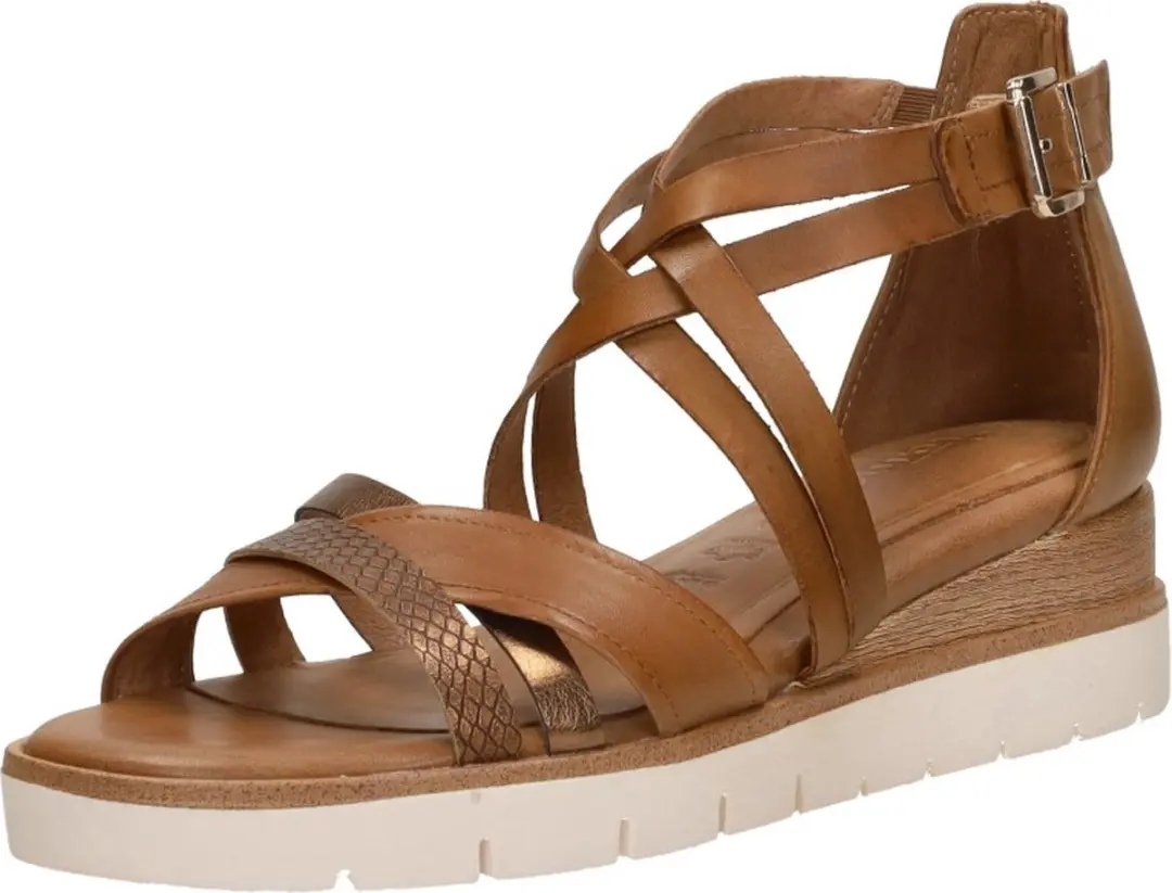 Tamaris Sandalen Plat Sandalen Plat - Cognac - Maat 38 - afbeelding 4 van 6