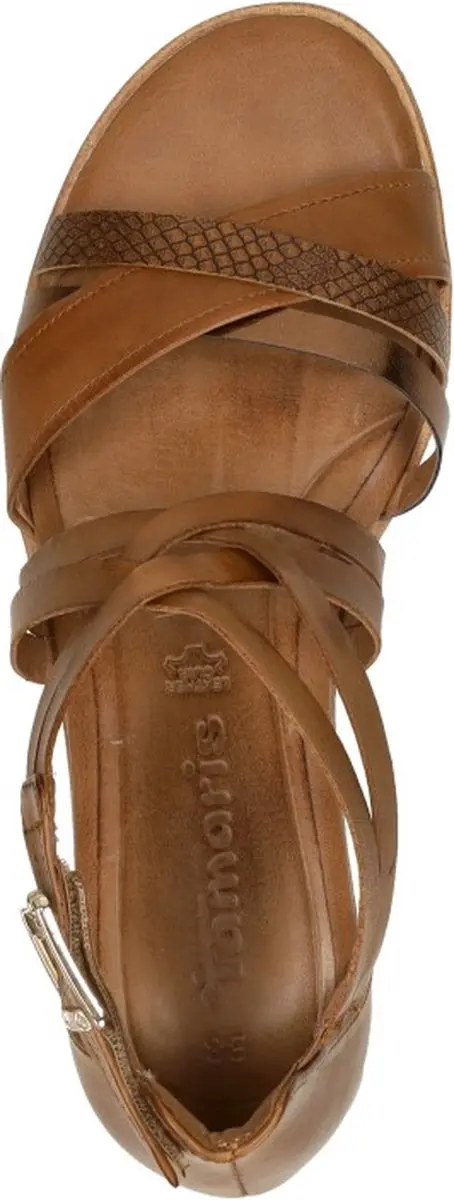Tamaris Sandalen Plat Sandalen Plat - Cognac - Maat 38 - afbeelding 5 van 6