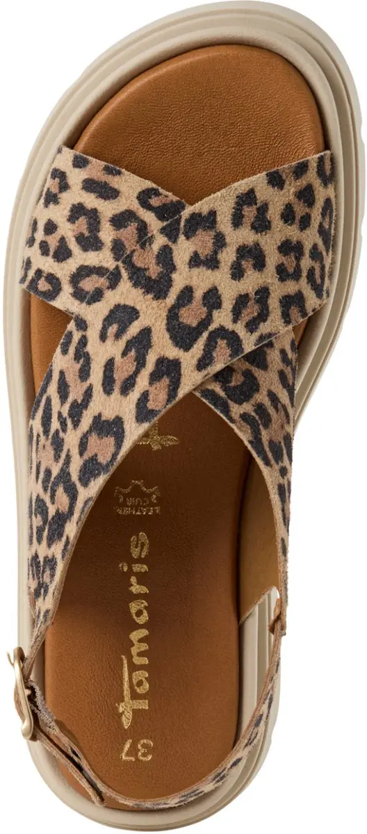 Tamaris Leopard Sandalen bruin Leer - Maat 40 - afbeelding 5 van 6