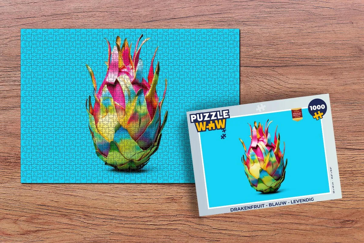 PuzzleWow Drakenfruit Legpuzzel 1000 Stuks - Blauw
