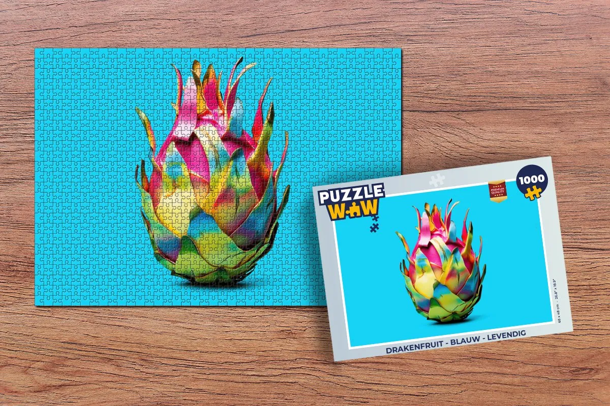 PuzzleWow Drakenfruit Legpuzzel 1000 Stuks - Blauw