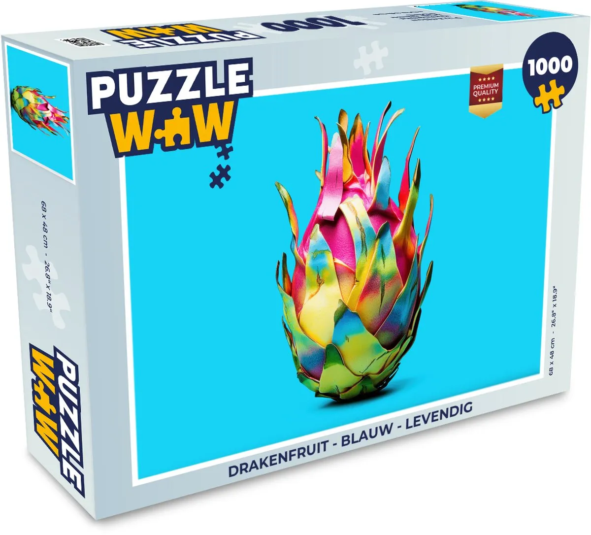 PuzzleWow Drakenfruit Legpuzzel 1000 Stuks - Blauw