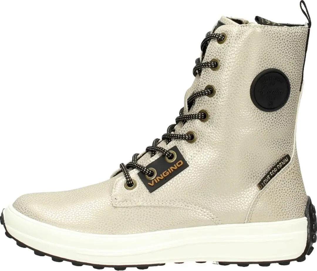 Vingino Rebecca Hi Veterboots - Laarzen Met Veters - Meisjes - Goud - Maat 37 - afbeelding 3 van 6