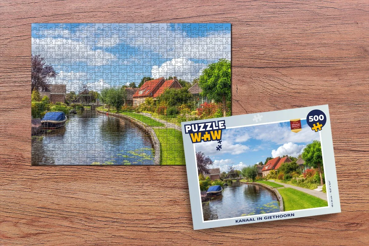 PuzzleWow Giethoorn Huis Legpuzzel 500 Stuks - Multicolor