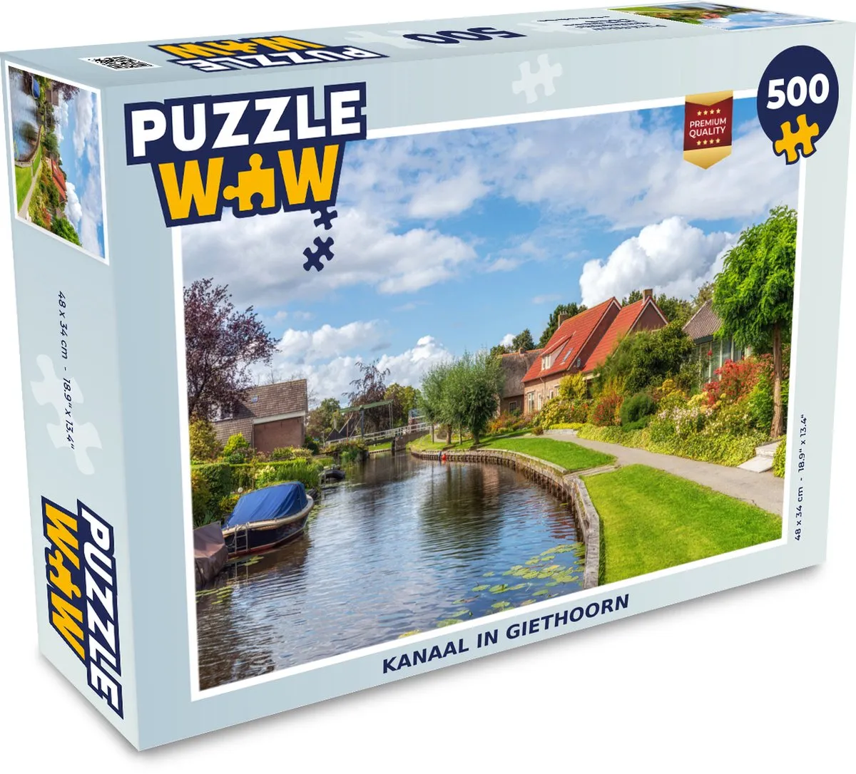PuzzleWow Giethoorn Huis Legpuzzel 500 Stuks - Multicolor