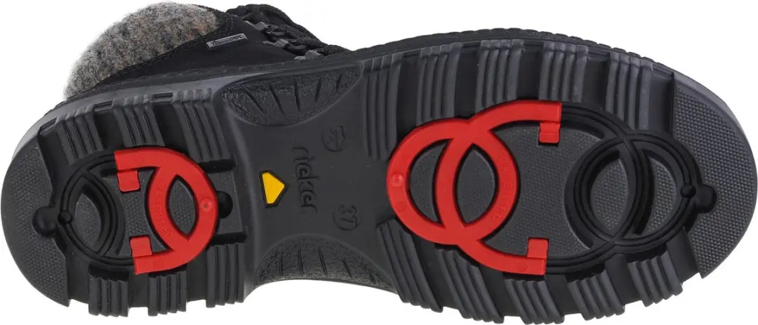 Rieker X8200-00 Booties Vrouwen - Zwart - Maat 39 - afbeelding 4 van 5