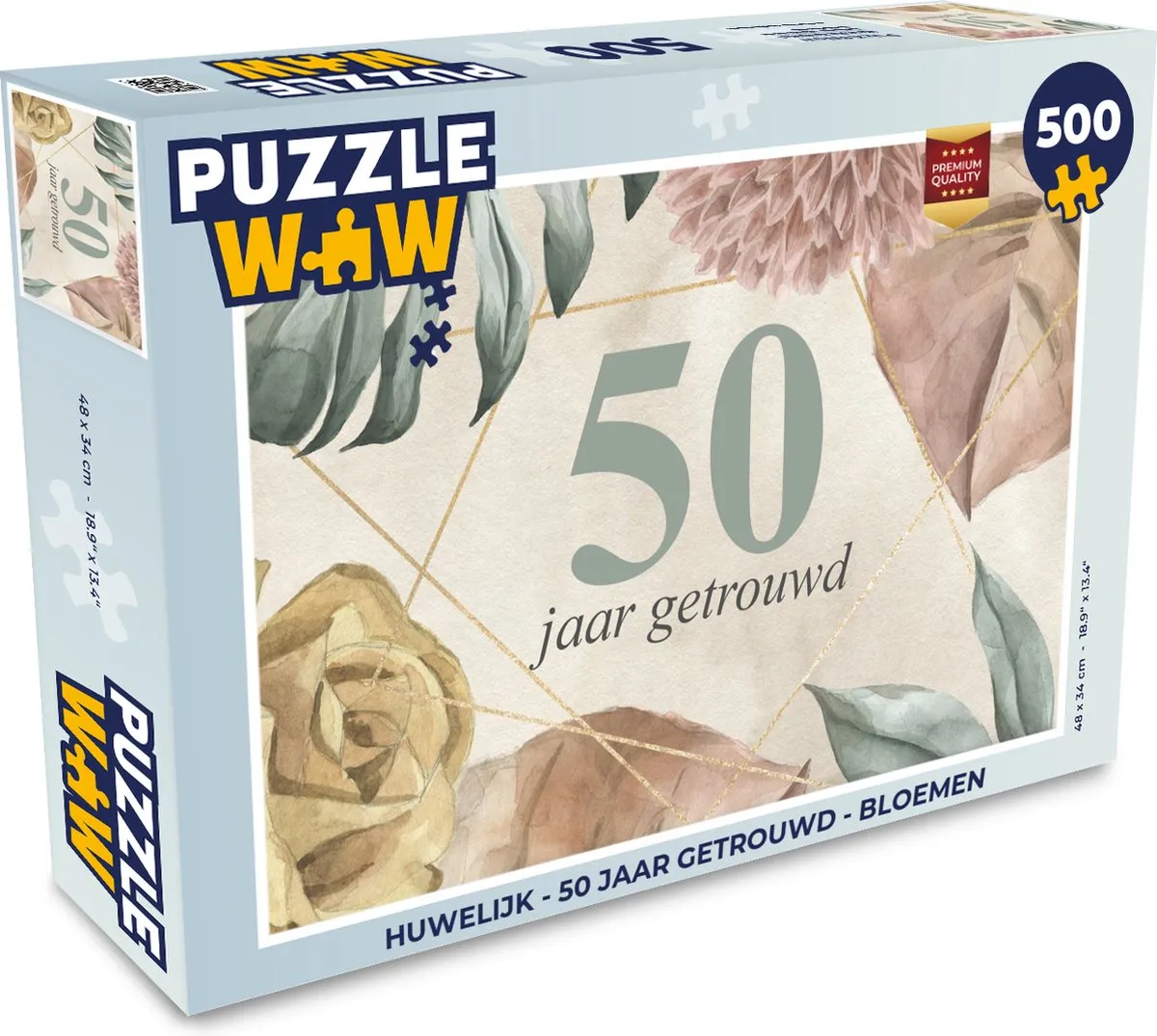 PuzzleWow 50 Jaar Getrouwd Legpuzzel 500 Stuks