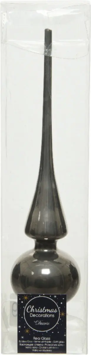 Decoris Kerstboompiek Antraciet 26cm