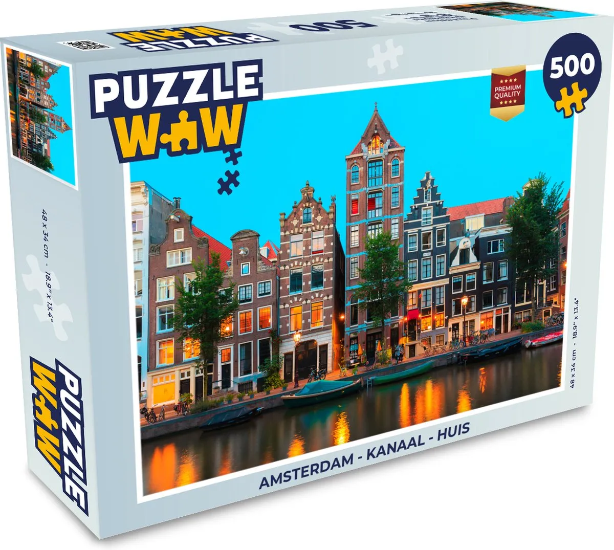 PuzzleWow Amsterdam Legpuzzel 500 Stuks