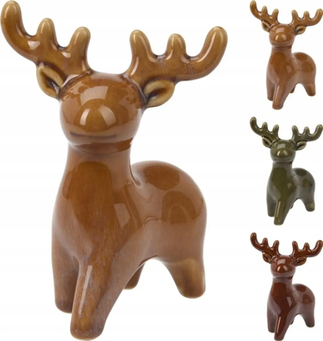 Kerstfiguur Rendier Huisdecoratie 14 cm 1 st.