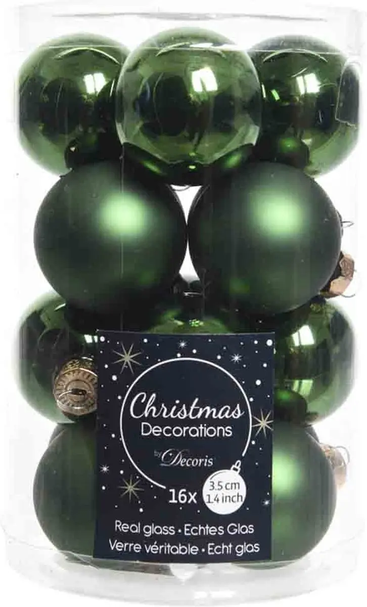 Decoris Kerstballen Set 16-delig