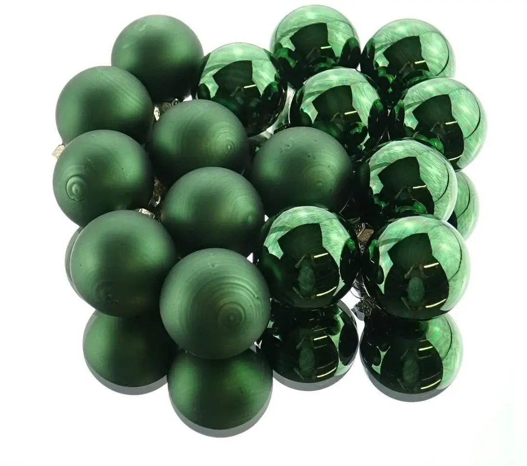 Decoris Kerstballen Set 16-delig - Dennengroen 3,5cm - afbeelding 3 van 3