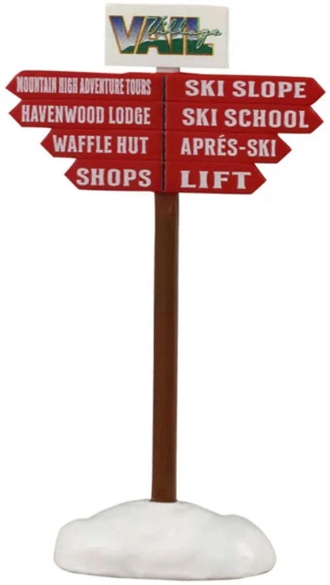 Lemax Ski Slope Sign