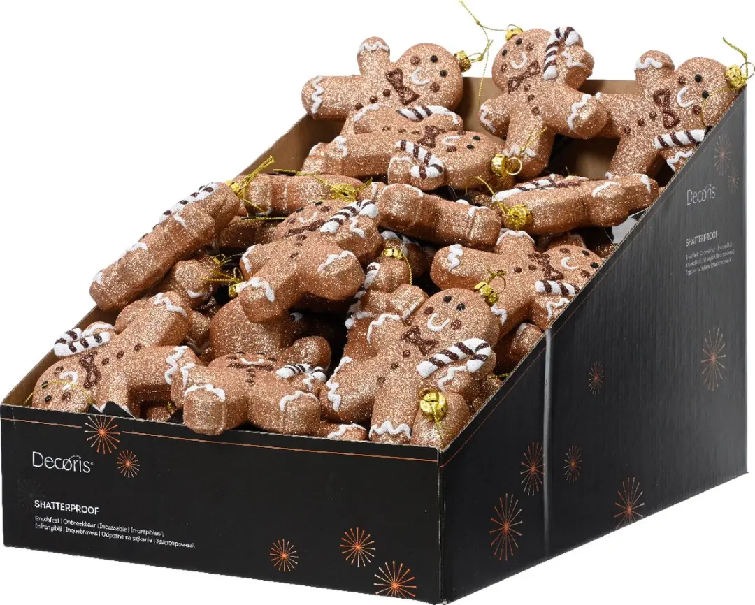 Decoris Peperkoekman Hangende Kerstdecoratie - 8,3x3x10cm - Bruin