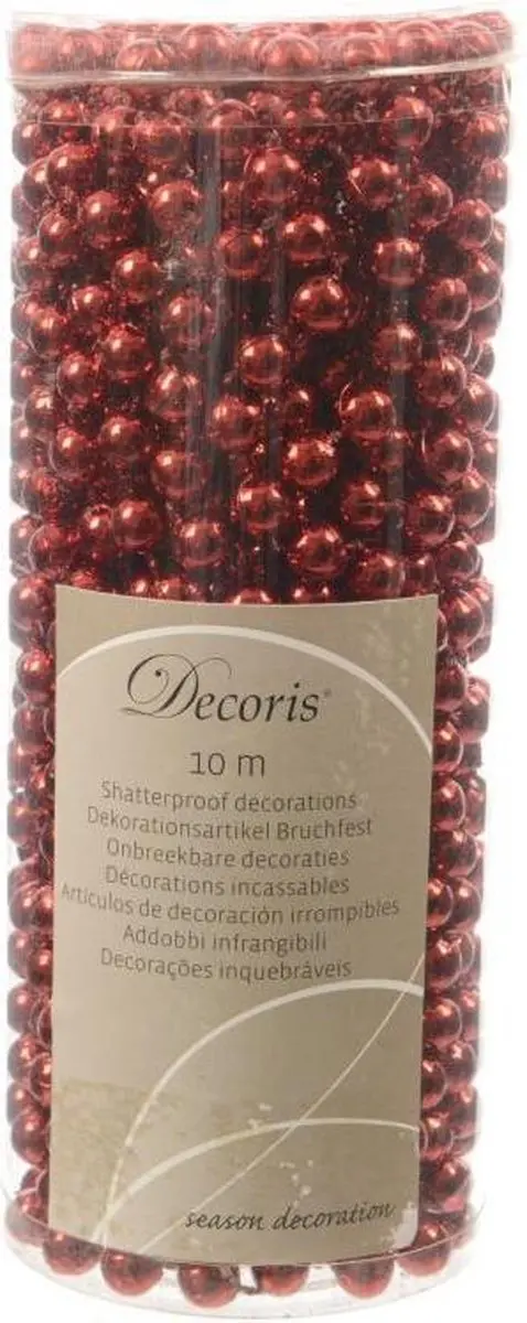 Decoris Kralenketting 8mmx10m - Kerstrood