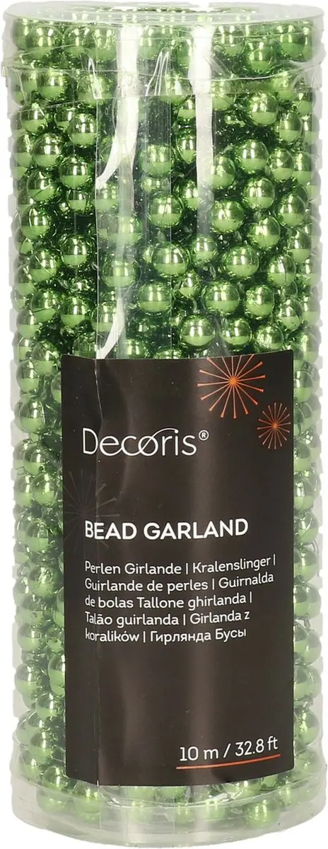 Decoris Kerstslinger Kralen 10m - Donkergroen