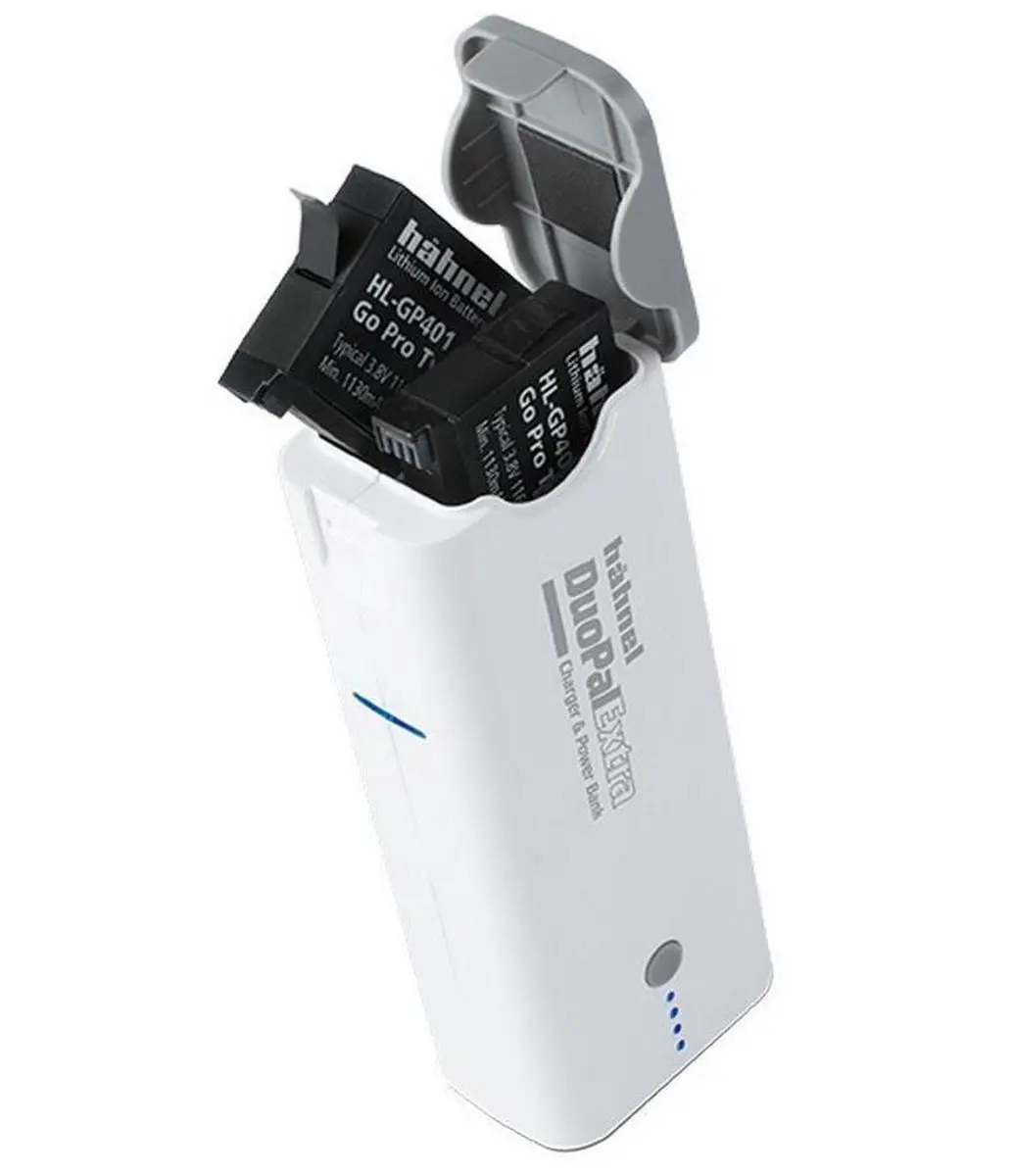 Hahnel DuoPal Extra Acculader/Powerbank 5200mAh - GoPro Hero 4 - 2x USB - Zwart - afbeelding 3 van 6
