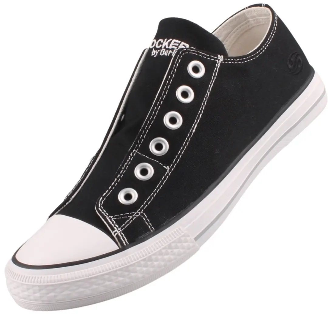 Dockers by Gerli dames canvas sportschoenen zwart