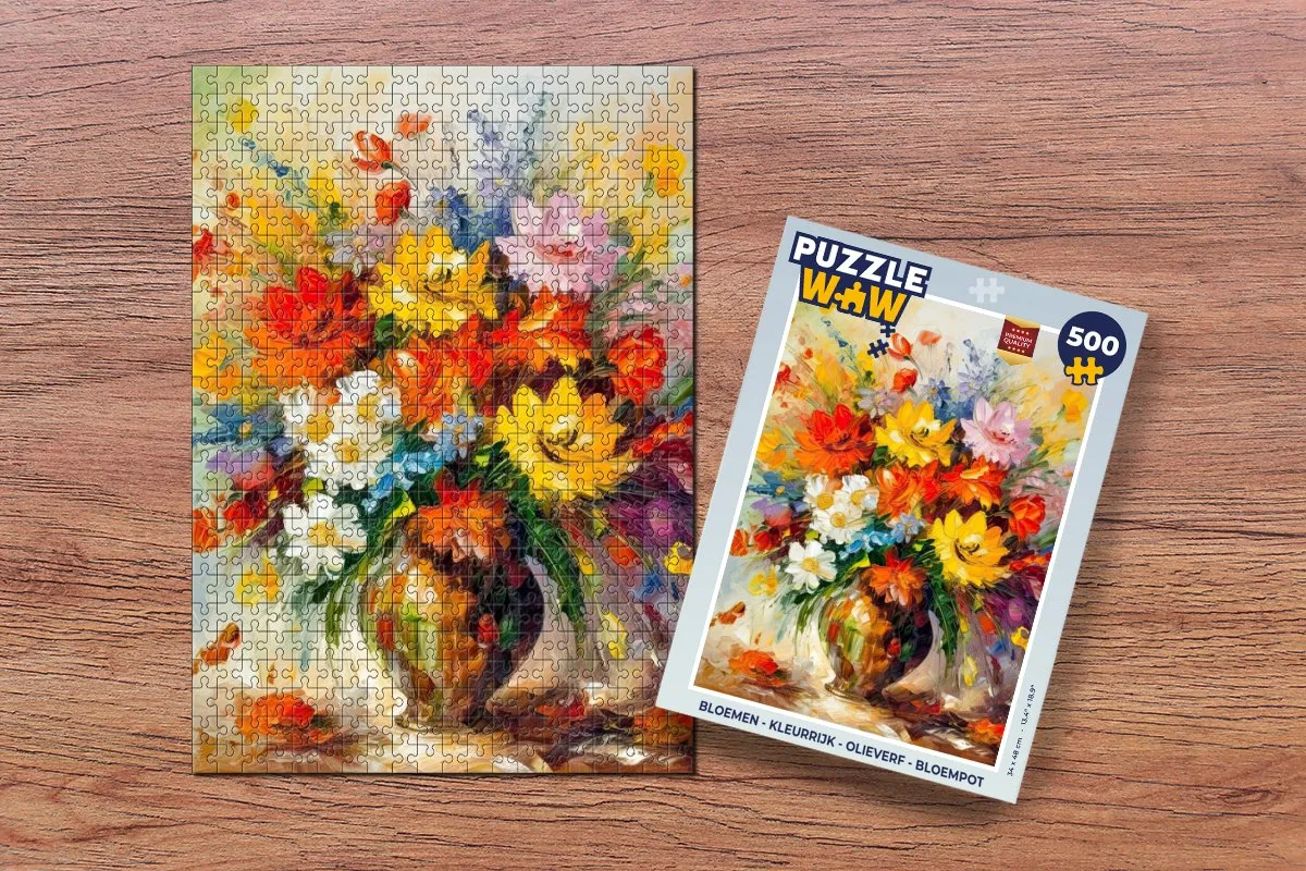 PuzzleWow Bloemen Legpuzzel 500 Stuks - Multicolor