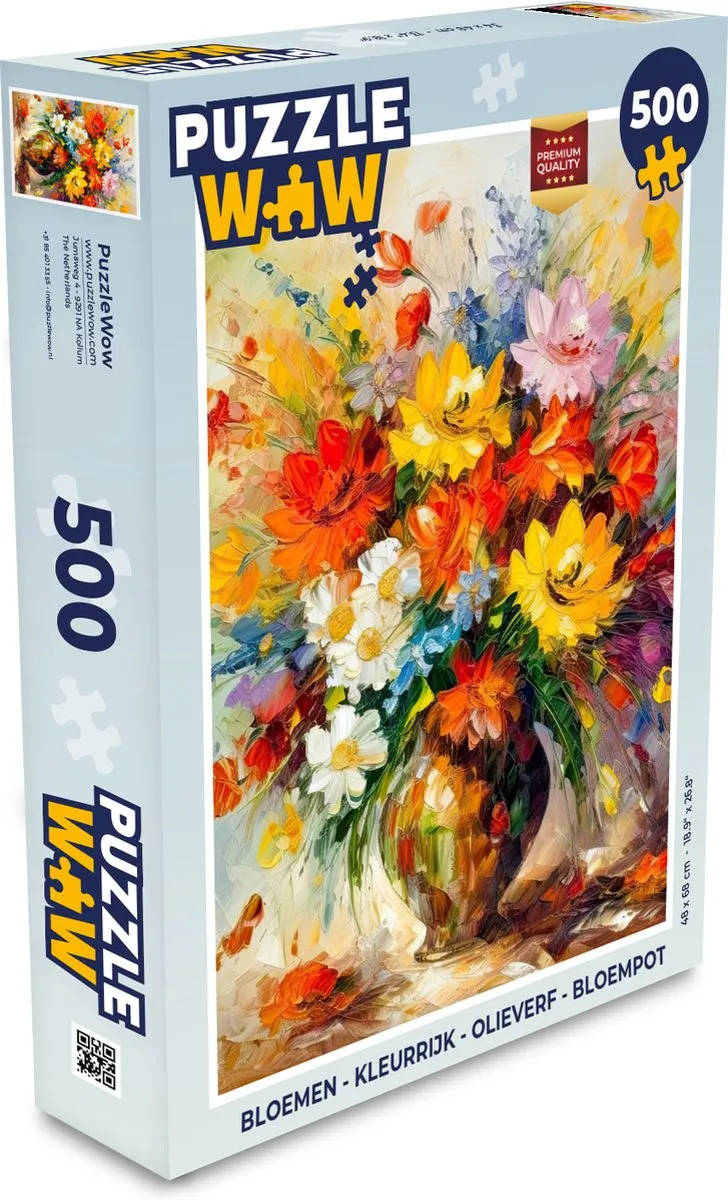 PuzzleWow Bloemen Legpuzzel 500 Stuks - Multicolor