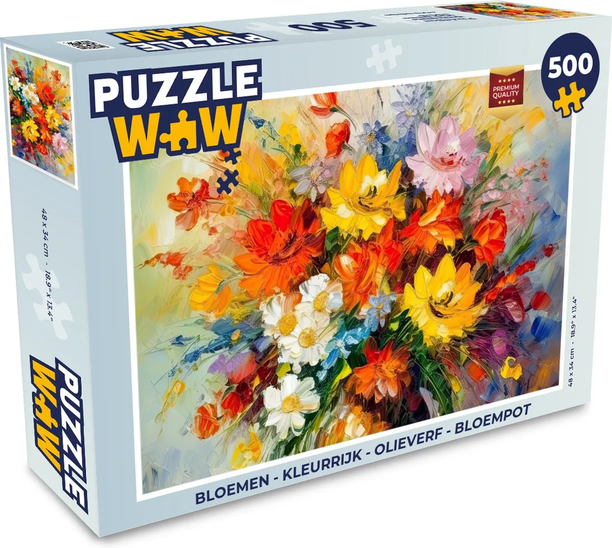 PuzzleWow Bloemen Legpuzzel 500 Stuks - Multicolor
