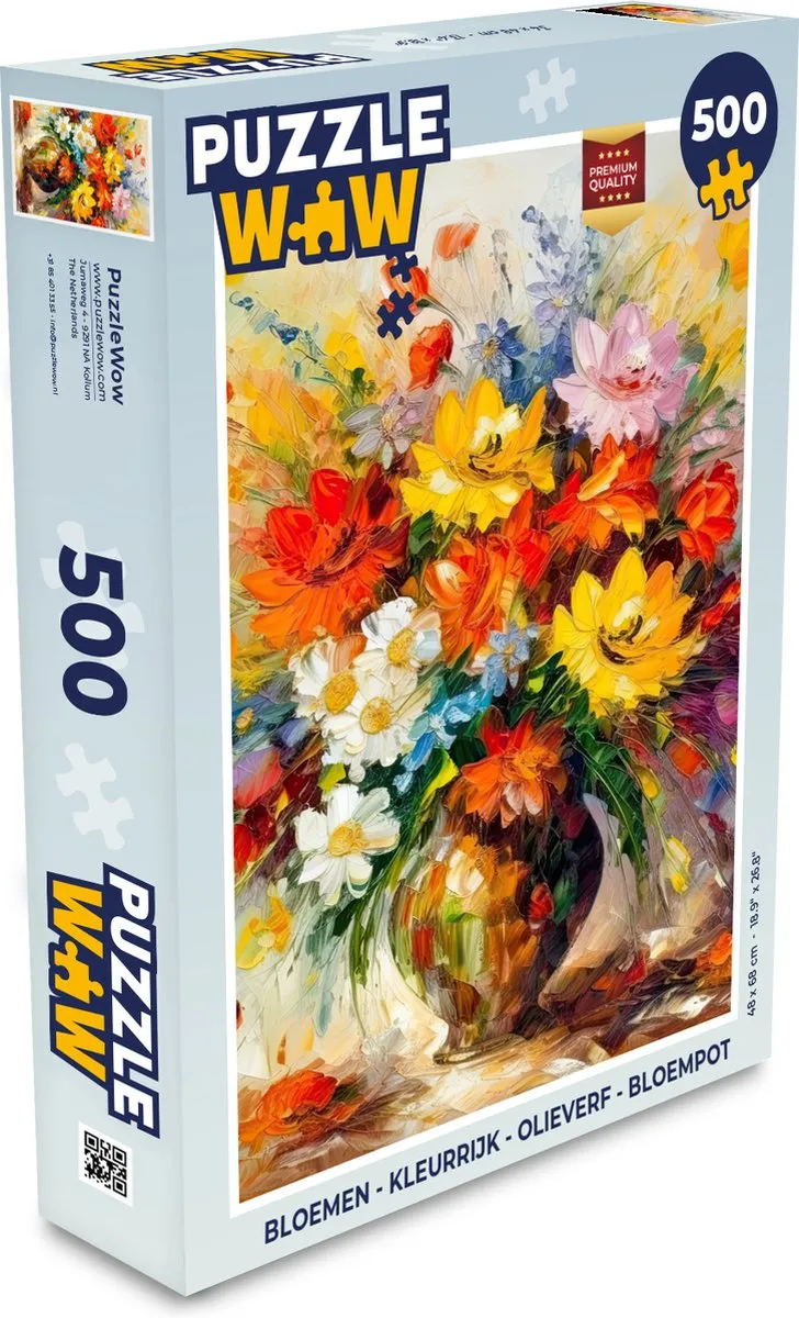 PuzzleWow Bloemen Legpuzzel 500 Stuks - Multicolor