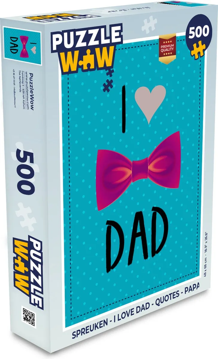 PuzzleWow I Love Dad Legpuzzel 500 Stuks