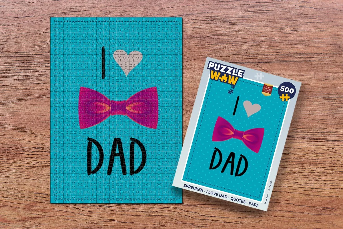 PuzzleWow I Love Dad Legpuzzel 500 Stuks - Multicolor