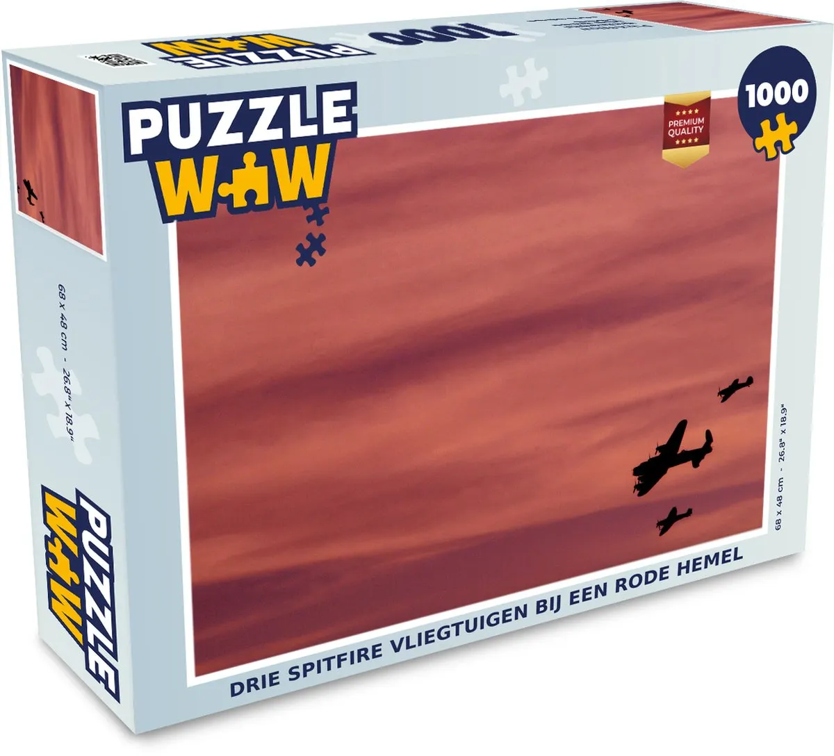 PuzzleWow Legpuzzel 1000 Stuks - Spitfire Vliegtuigen Multicolor