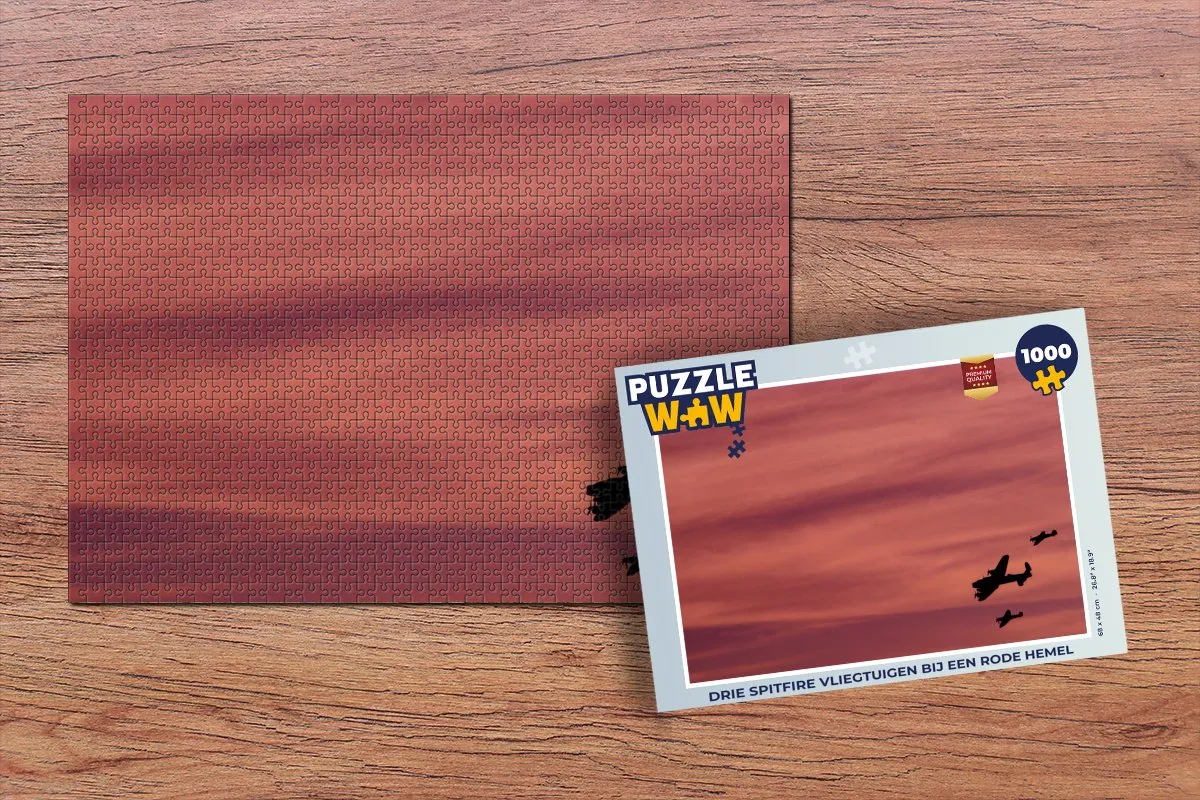 PuzzleWow Legpuzzel 1000 Stuks - Spitfire Vliegtuigen Multicolor