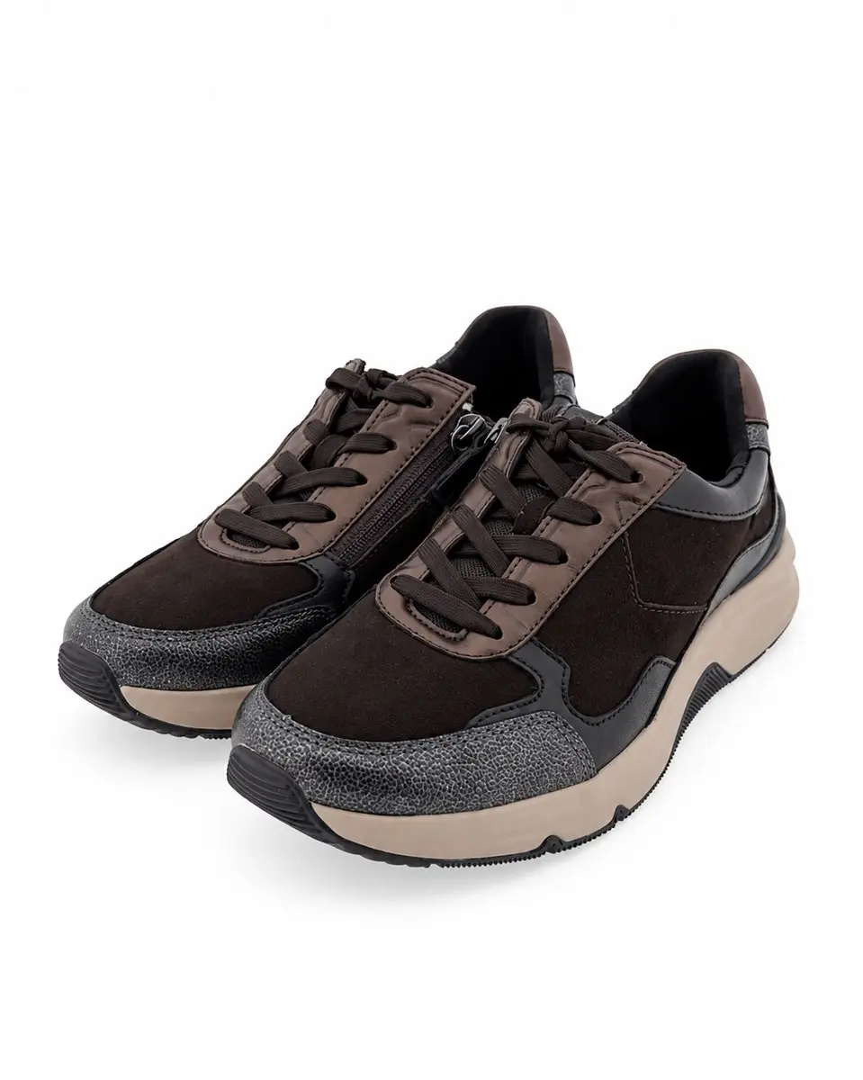 Gabor 0103.02.003 Sneaker - Bruin/Combi - Maat 42 - afbeelding 3 van 4