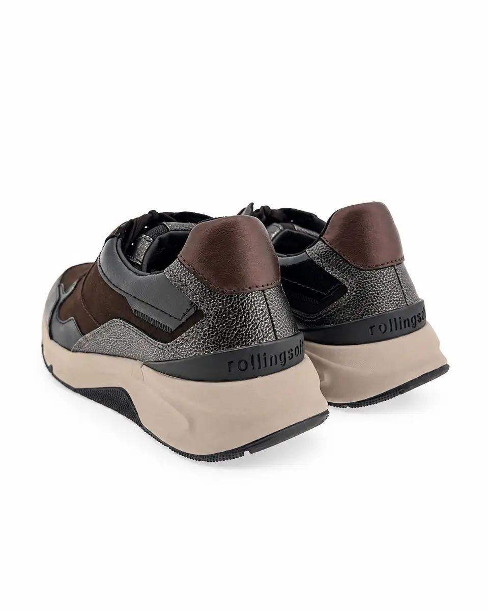 Gabor 0103.02.003 Sneaker - Bruin/Combi - Maat 42 - afbeelding 2 van 4