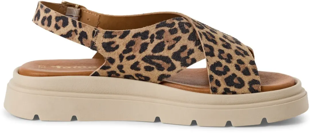 Tamaris Leopard Sandalen bruin Leer - Dames - Maat 41 - afbeelding 3 van 6