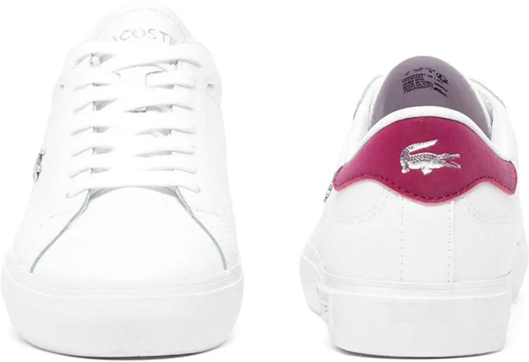 Lacoste Powercourt Sneakers Dames 41 - Wit/Paars - afbeelding 4 van 6