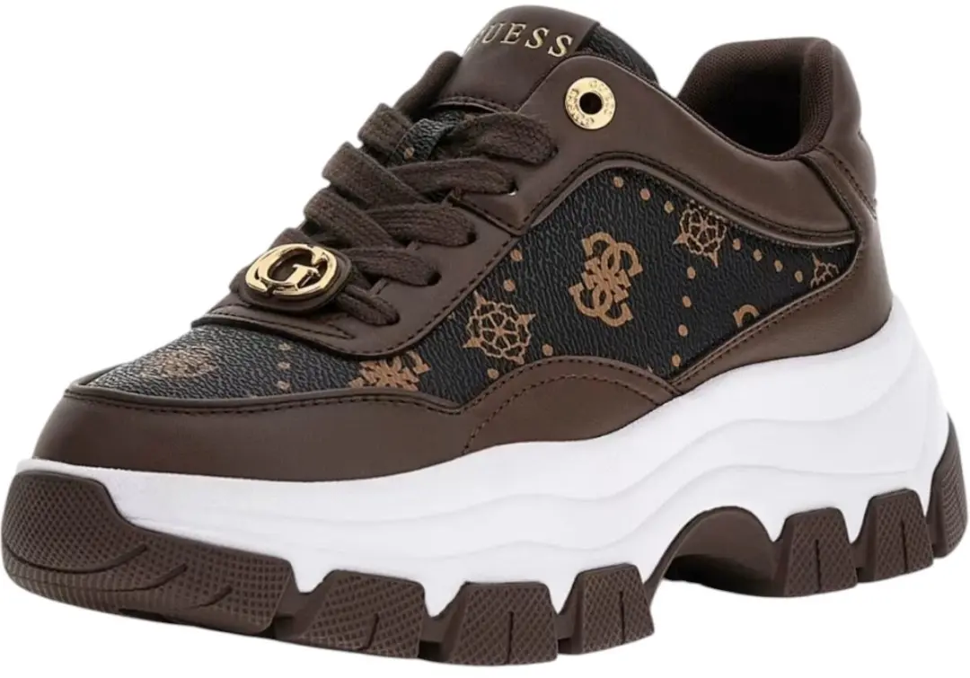 Guess Berret Dames Sneaker - Bruin Multi - Maat 38 - afbeelding 5 van 6