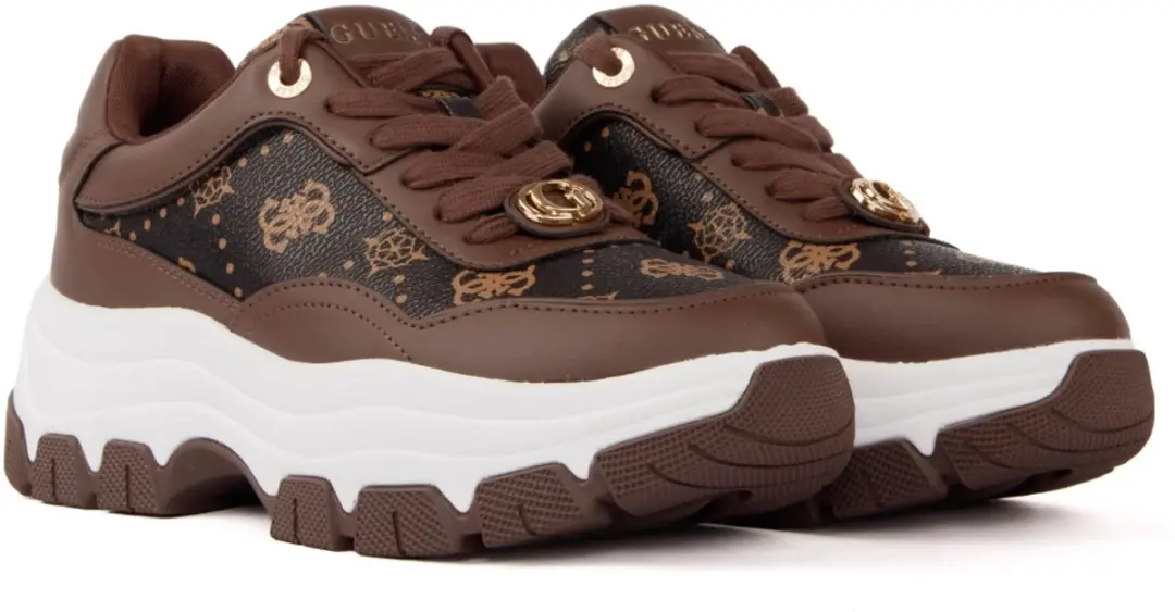 Guess Berret Dames Sneaker - Bruin Multi - Maat 38 - afbeelding 4 van 6