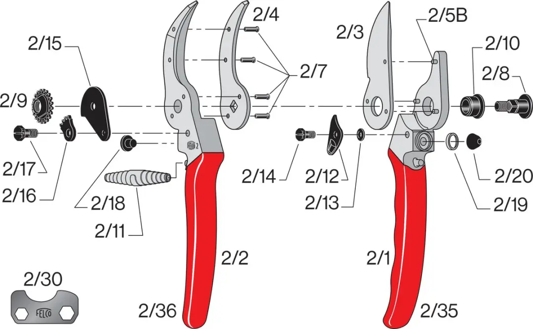 Felco FELCO2 Sluiting Snoeischaar - afbeelding 2 van 4