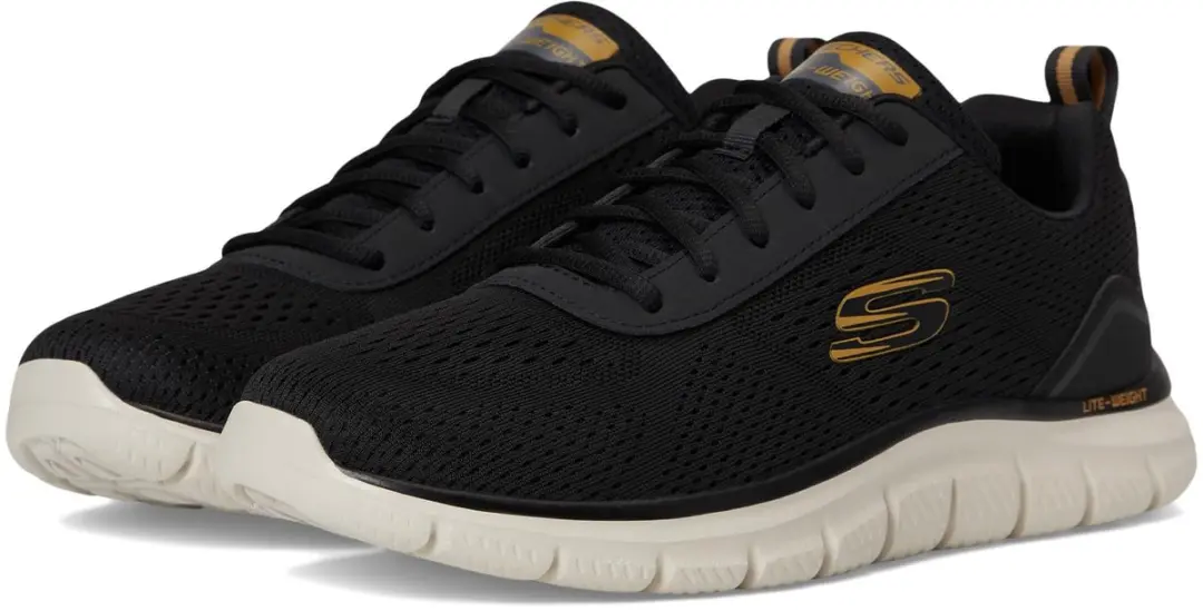 SKECHERS TRACK LESHUR, 232758-BLK, Male, Black Skechers Comfortable Shoes, Male,