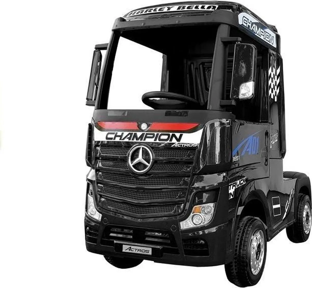 Mercedes-Benz Accu Truck 4x4 24V Elektrische Kinder Vrachtwagen - 2x Accu - Zwart