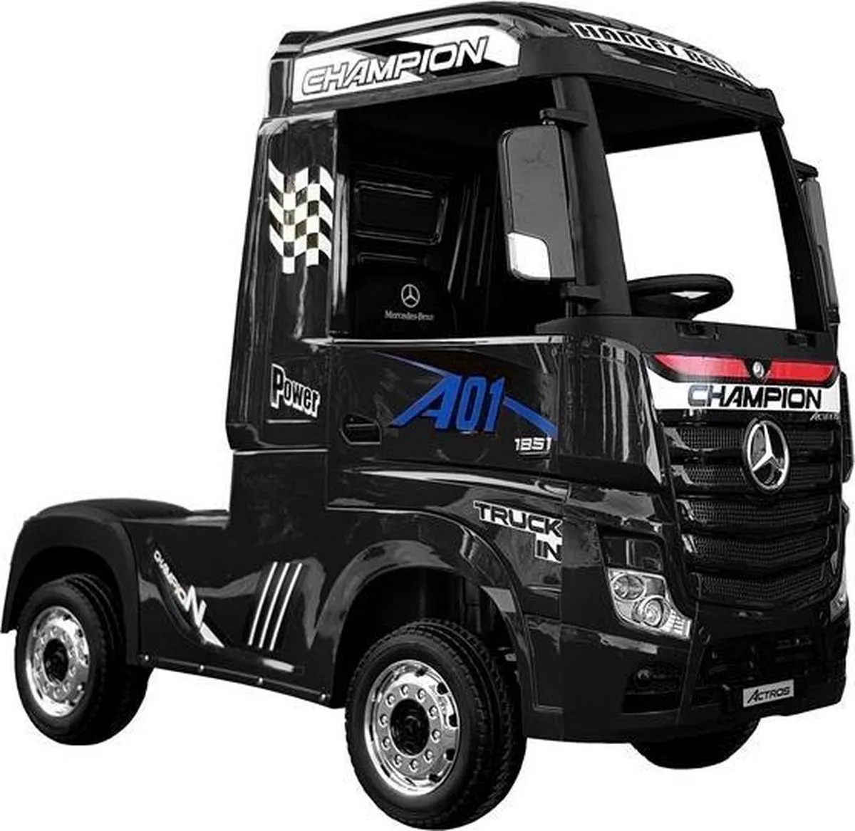 Mercedes-Benz Accu Truck 4x4 24V Elektrische Kinder Vrachtwagen - 2x Accu - Zwart