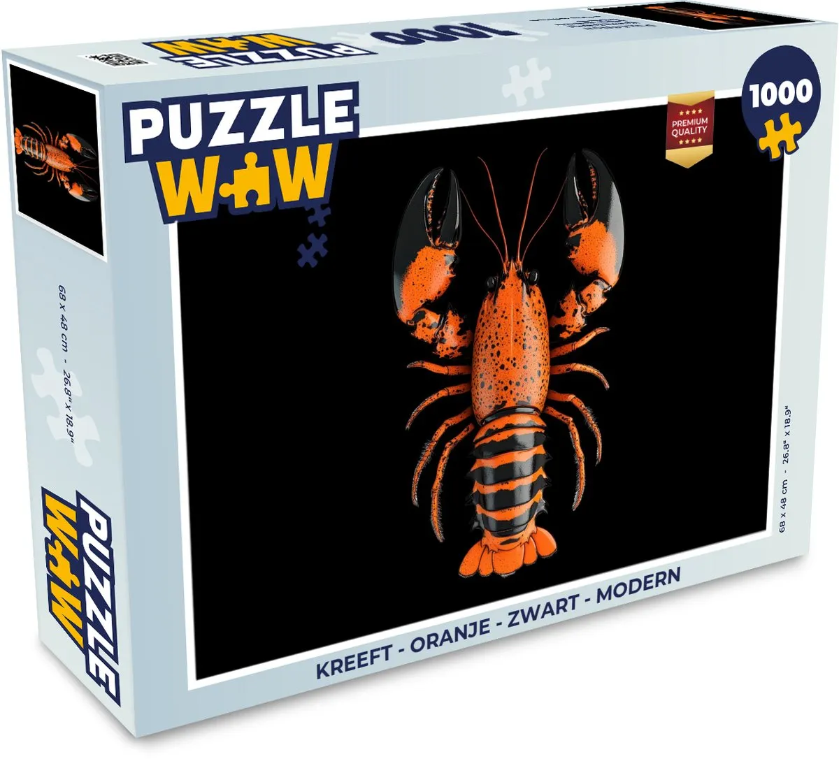 PuzzleWow Kreeft Legpuzzel 1000 Stuks - Oranje/Zwart