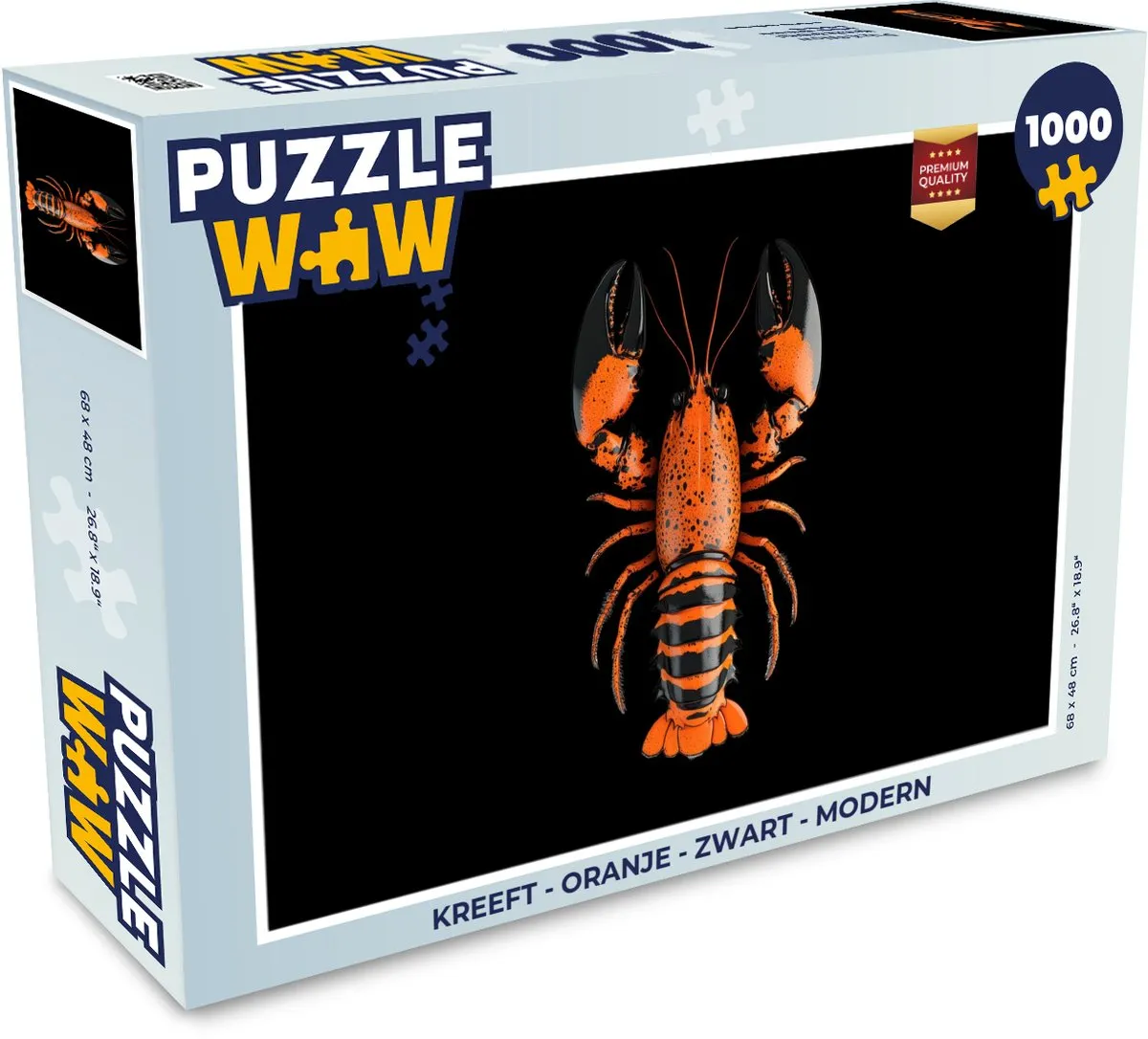 PuzzleWow Kreeft Legpuzzel 1000 Stuks - Oranje/Zwart