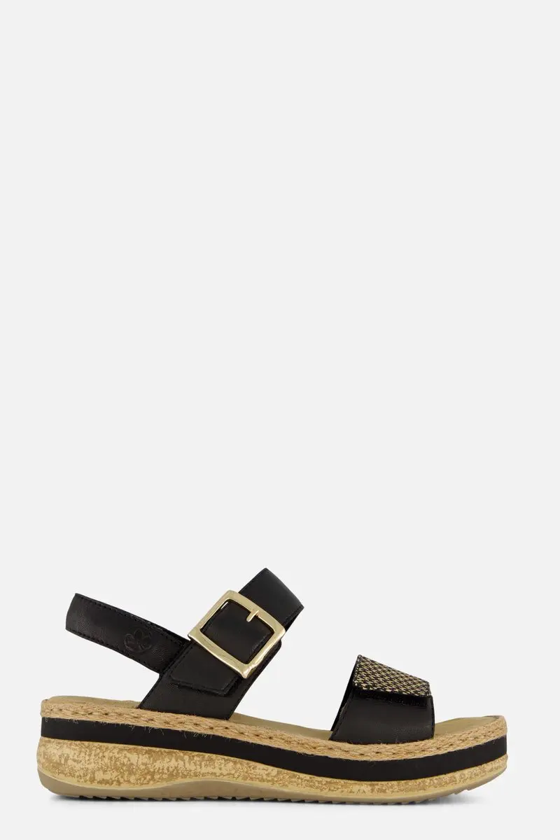 Rieker Sandalen zwart Synthetisch