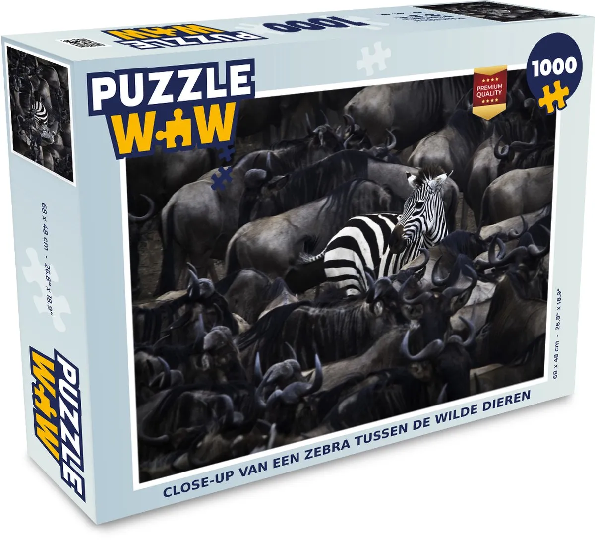 PuzzleWow Zebra Legpuzzel 1000 Stuks