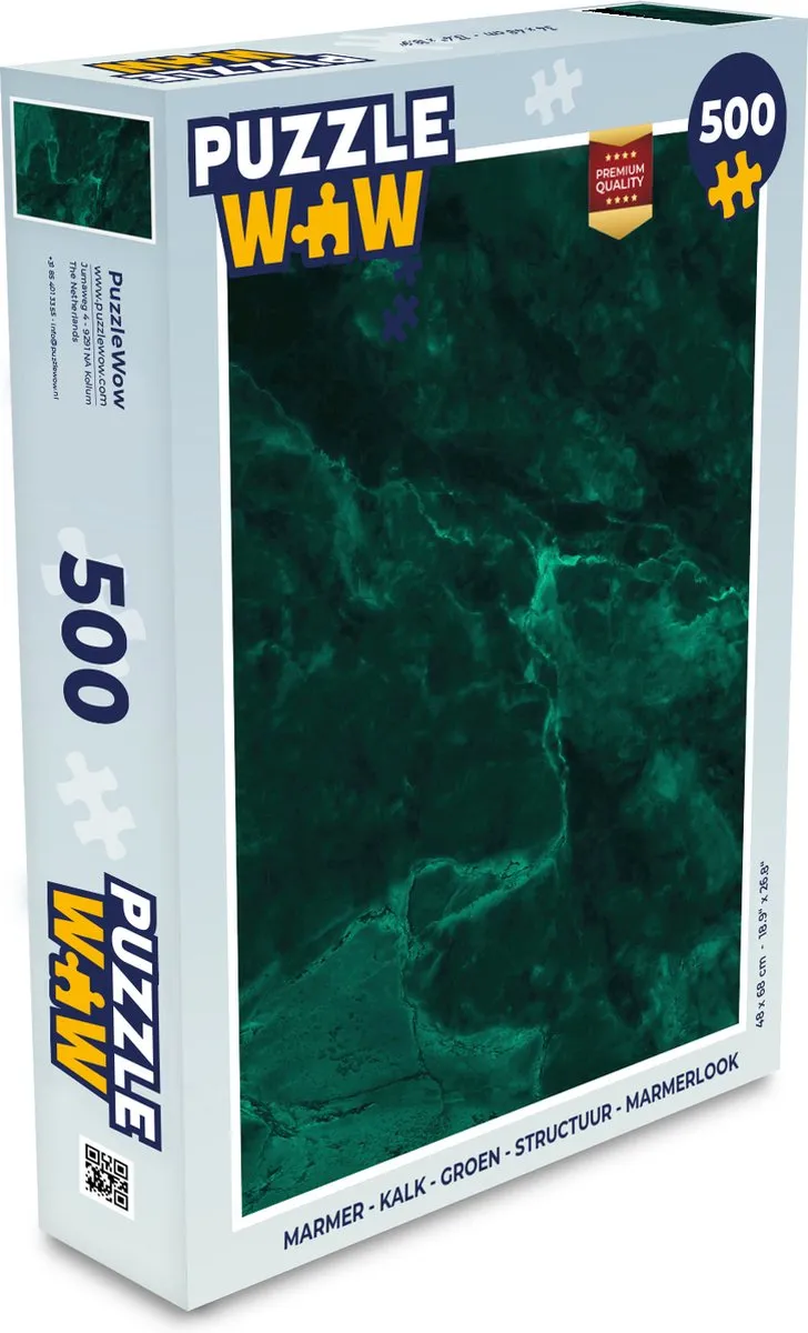 PuzzleWow Marmerlook Legpuzzel 500 Stuks - Multicolor